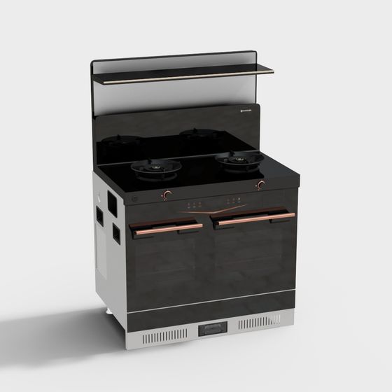 Sleek Modern Kitchen Stove 3D model