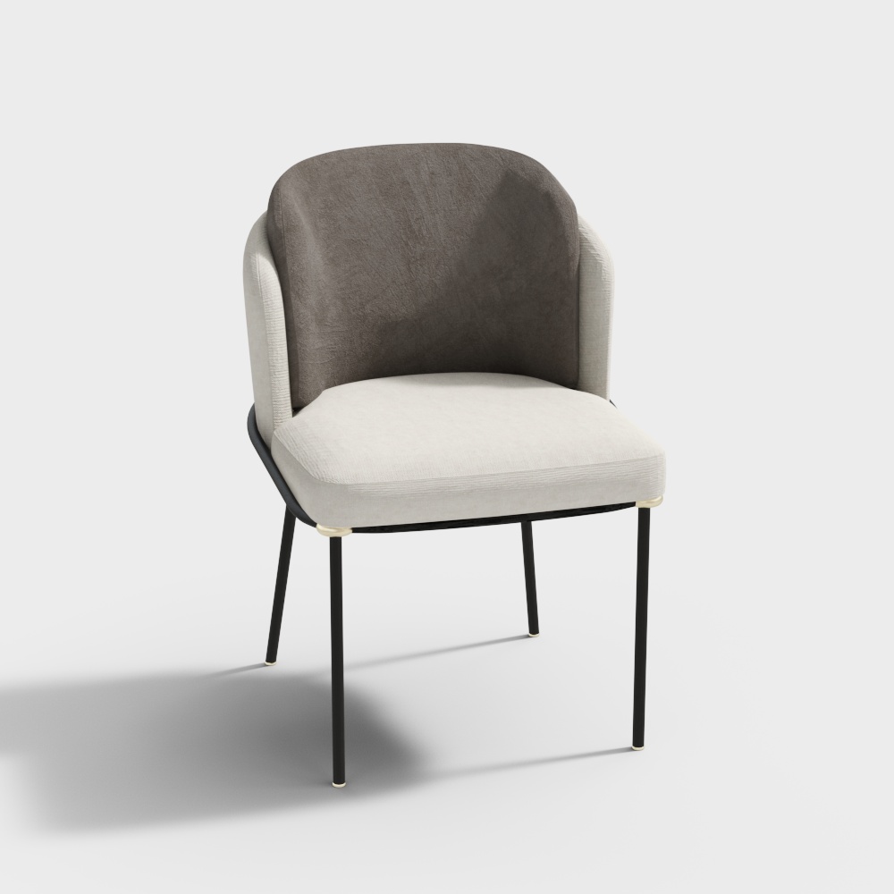 Esszimmerstuhl Zeitgenössisch Holzbein Lederkissen