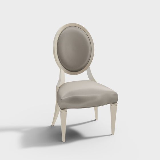 Elegant Oval Chair 3D model for Modern Spaces