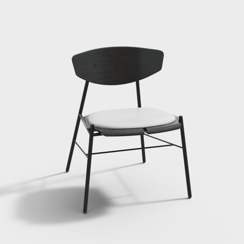 현대적인 다이닝 체어 목재 다리 가죽 쿠션