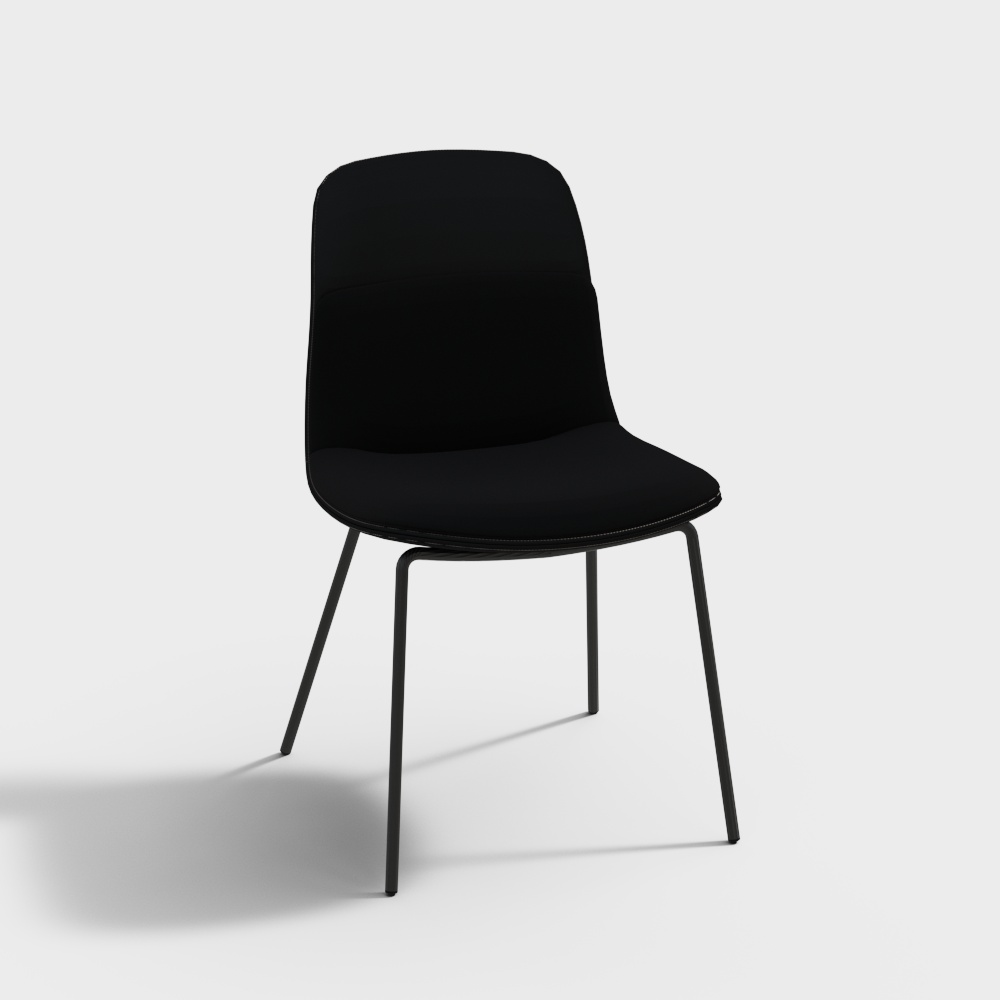 Dining chair contemporary plastic metal