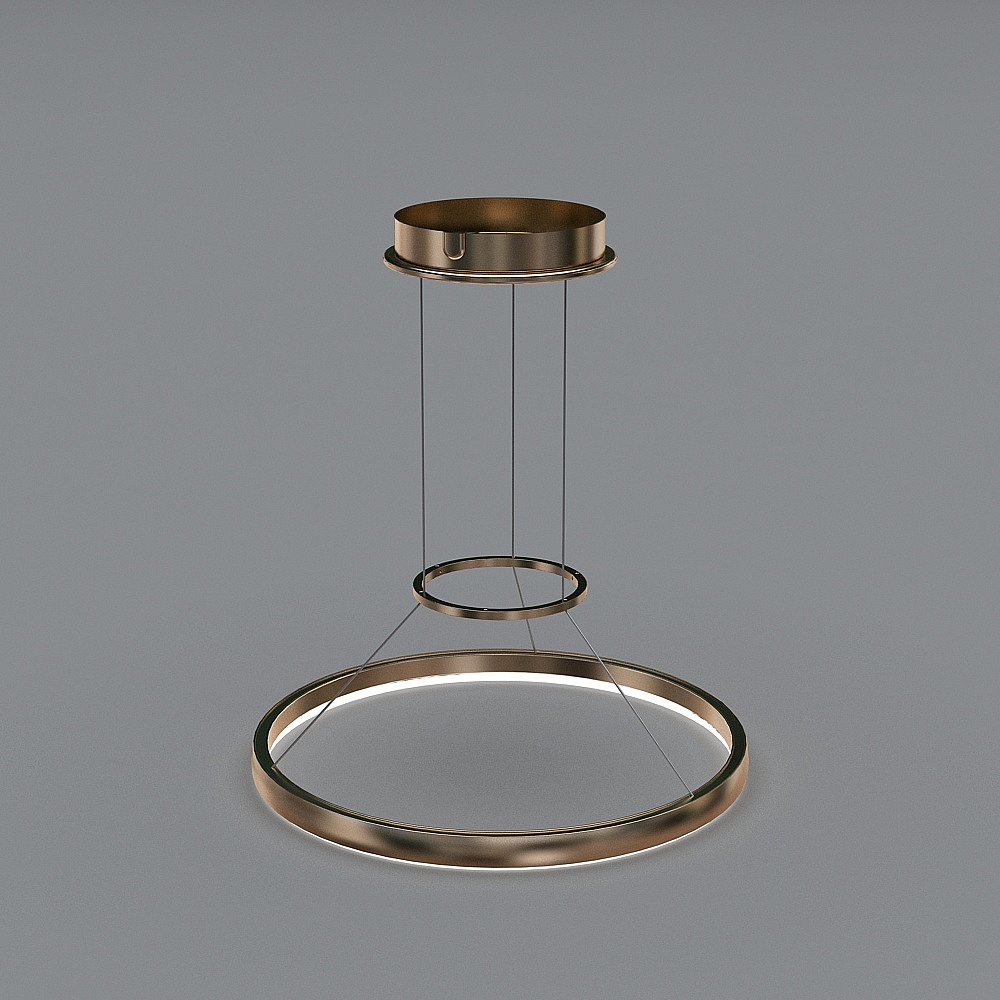 Suspended Halo Pendant Light 3D model