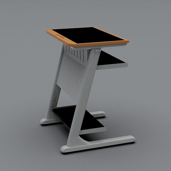 Z-Type Office Desk 3D model