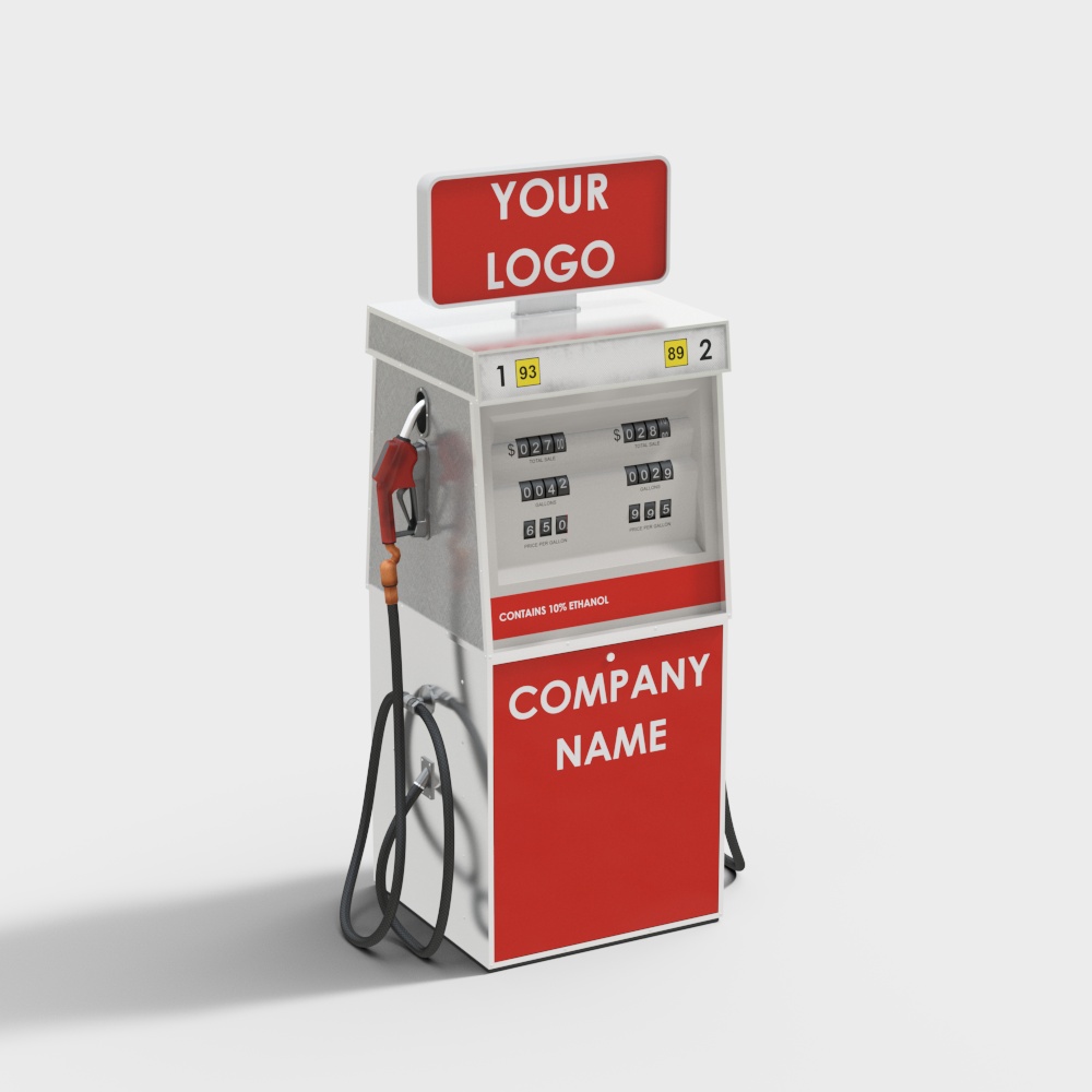 Vintage Gas Pump 3D model
