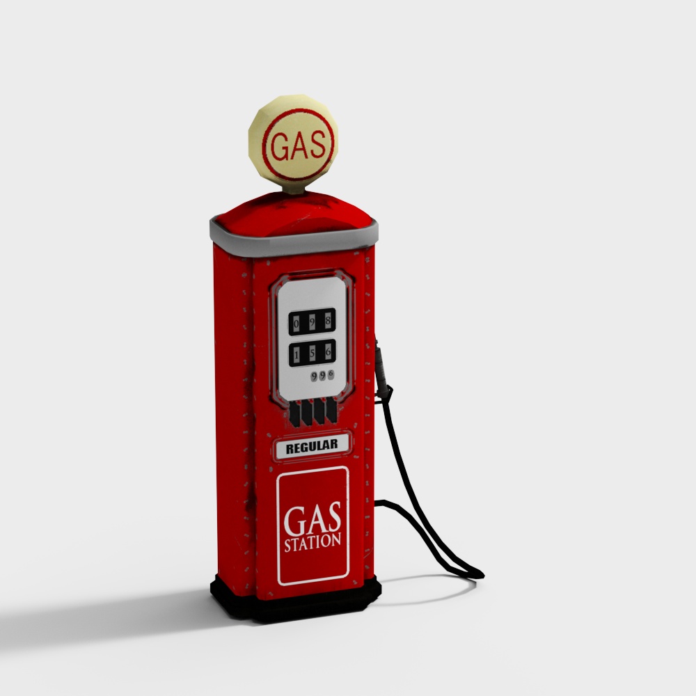 Vintage Gas Pump 3D model