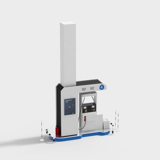 Futuristic Gas Station Pump 3D model