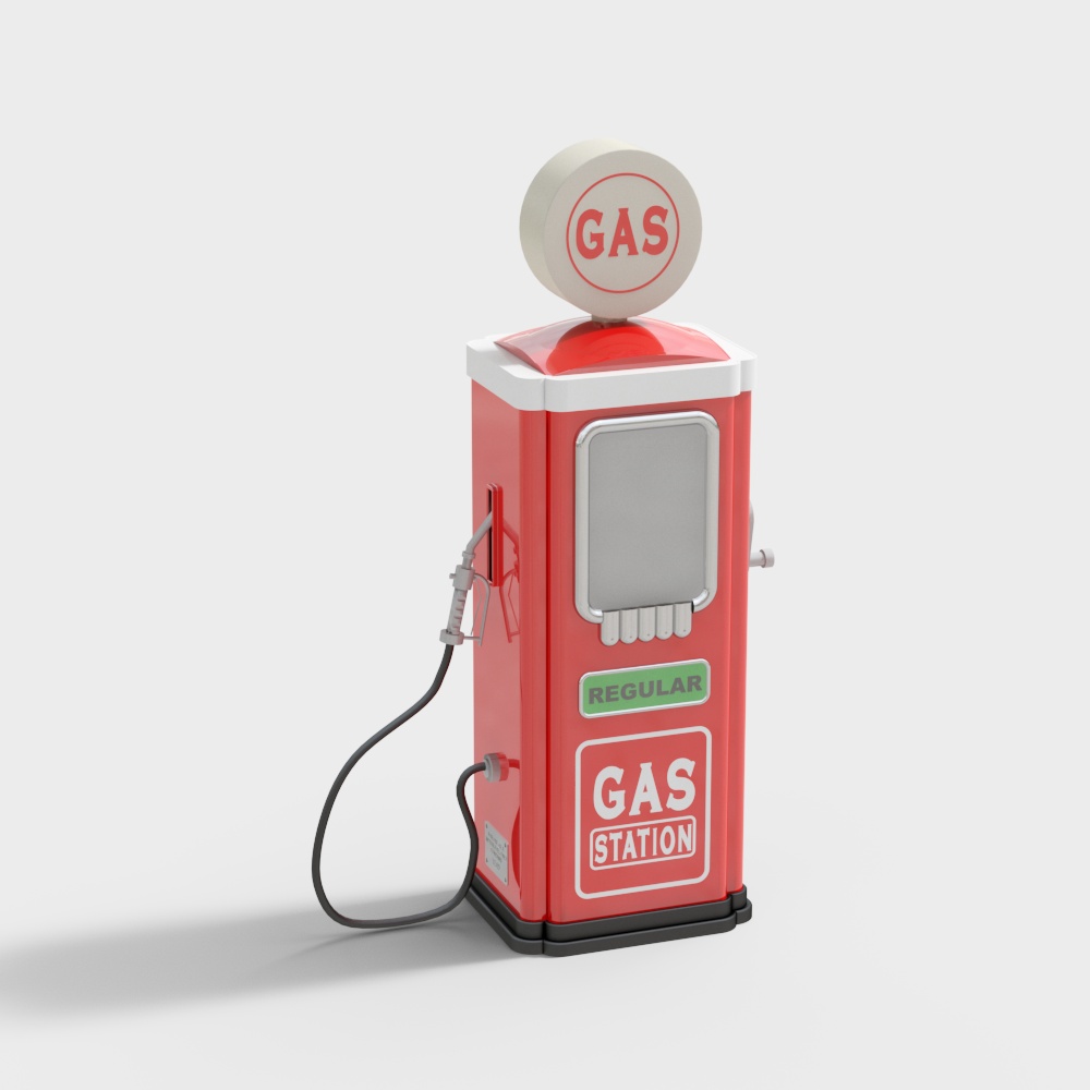 Vintage Gas Pump 3D model