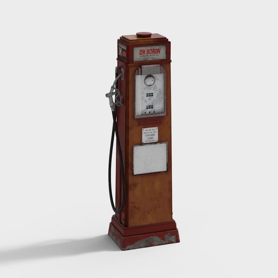 Classic Vintage Gas Pump 3D model for Design Projects