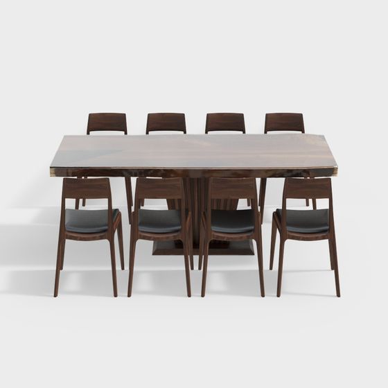 Elegance Dining Set 3D model for Modern Spaces