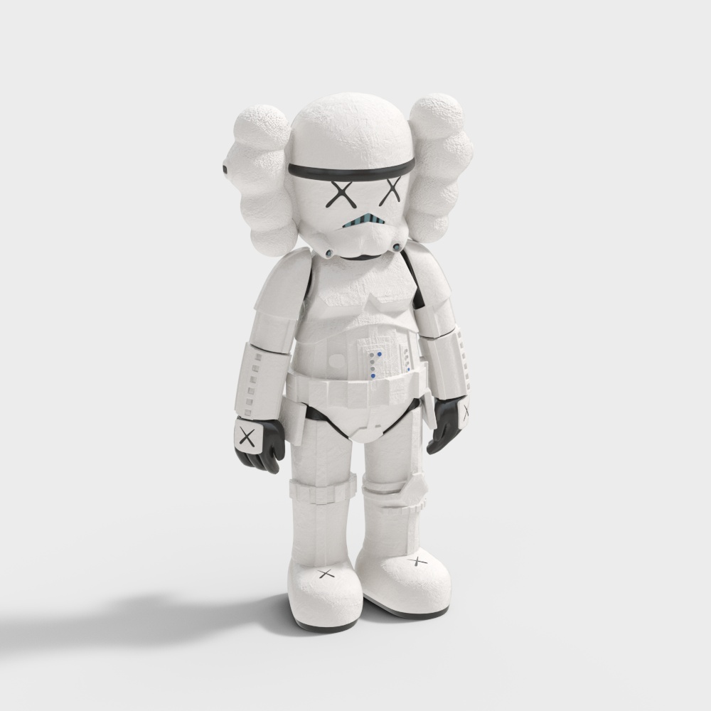 Futuristic Low-Poly Mech Warrior 3D model