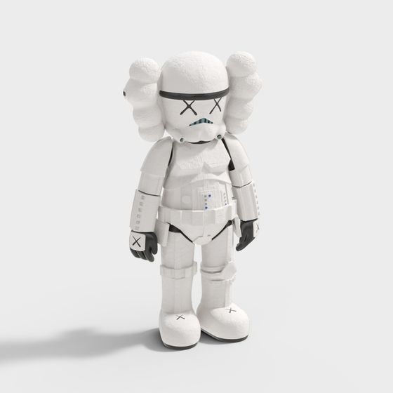 Futuristic Low-Poly Mech Warrior 3D model