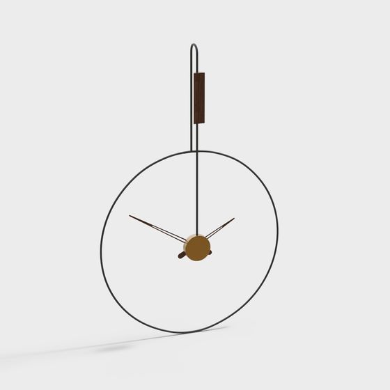 Elegant Minimalist Wall Clock 3D model