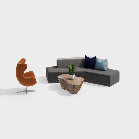 Urban Living Room 3D model