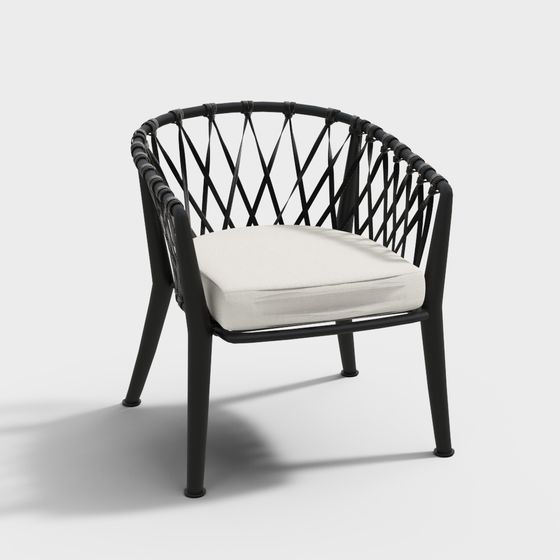 Woven Chair 3D model – Unique Low Poly Design