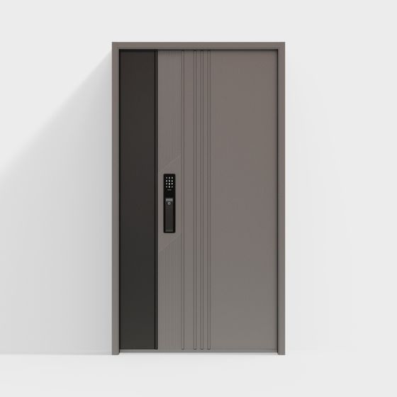 Sleek Modern Secured Door 3D model