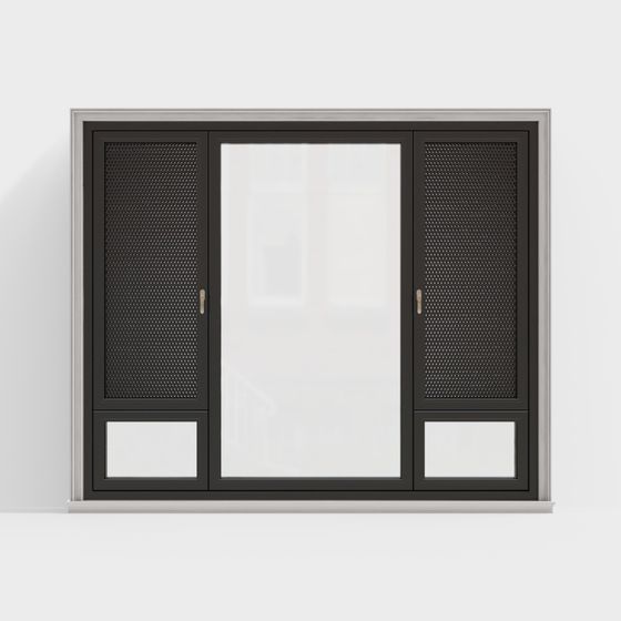 Low Poly Sliding Window 3D model for Modern Architecture