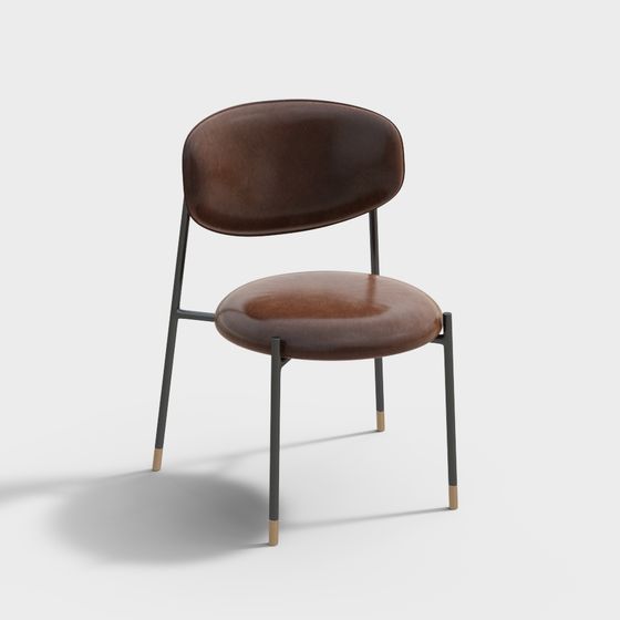 Sedia in Pelle e Metallo