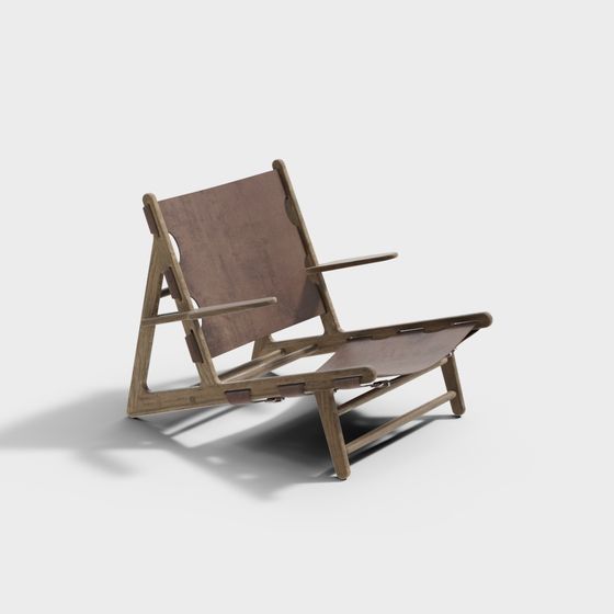 Stylish Minimalist Lounge Chair 3D model