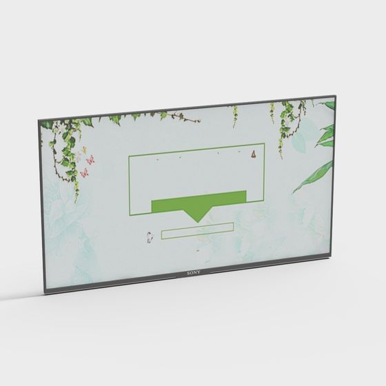 Low-Poly Nature-Inspired 3D Model TV Display