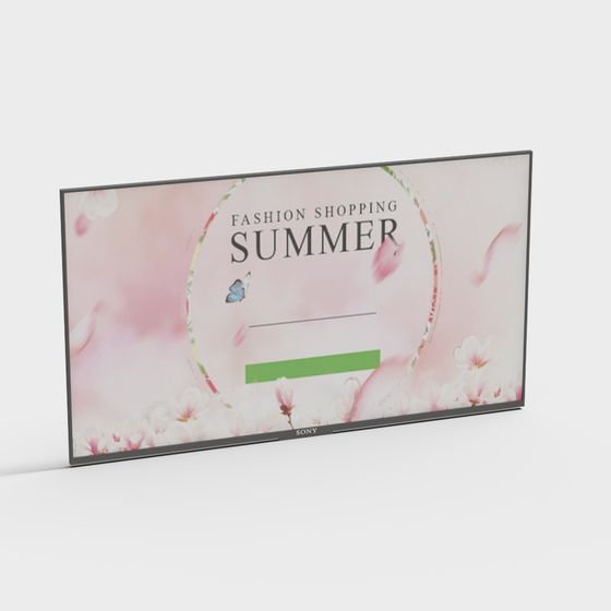 Summer Display 3D model for Creative Projects