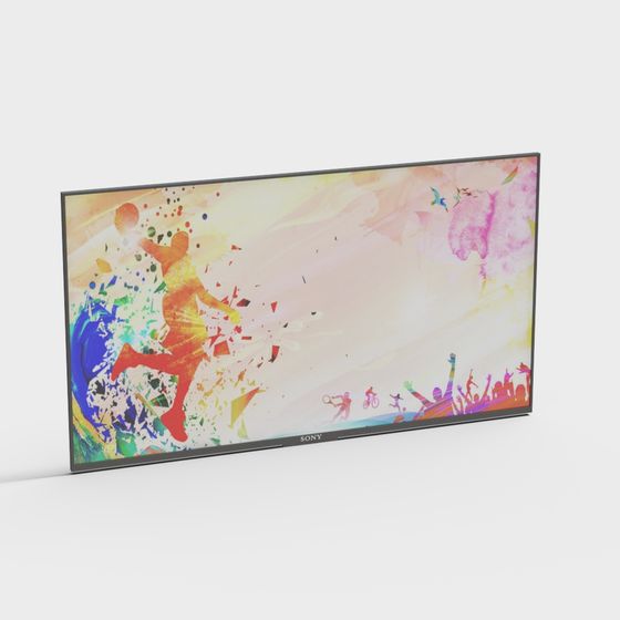 Colorful Canvas TV 3D model