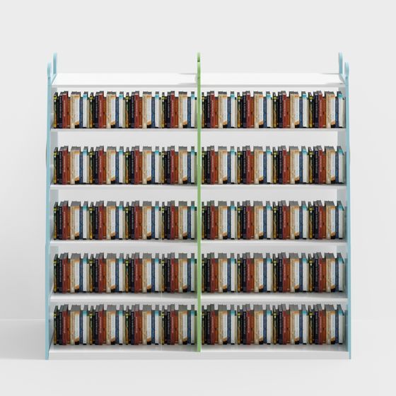 Elegant 3D Bookshelf Model for Creative Projects