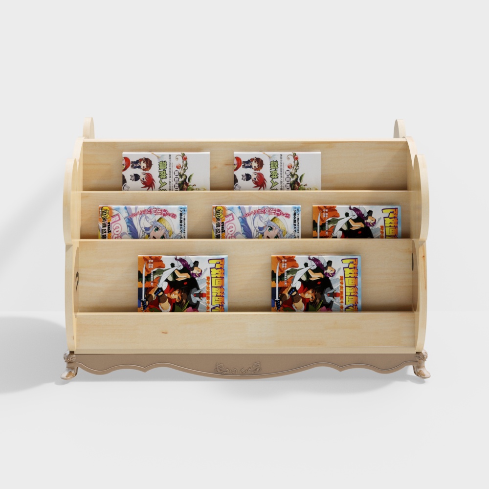 Library cartoon bear bookshelf