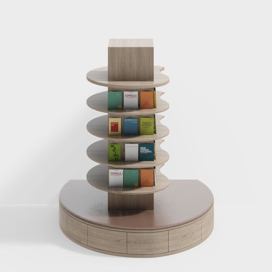 Rotating Bookshelf 3D model