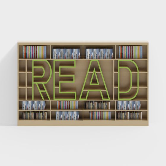 Read Bookshelf 3D model for Creative Spaces