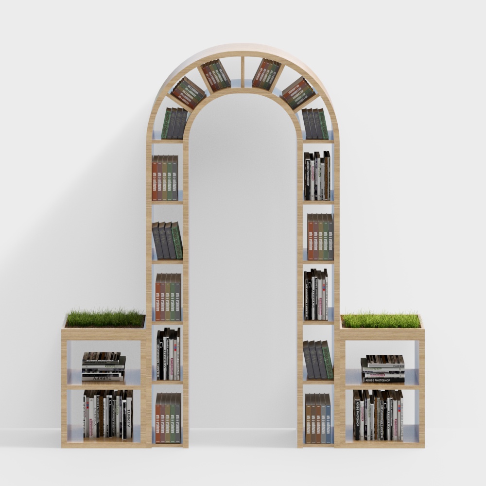Book bar arched bookshelf