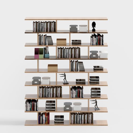 Elegant Bookshelf 3D model for Modern Interiors