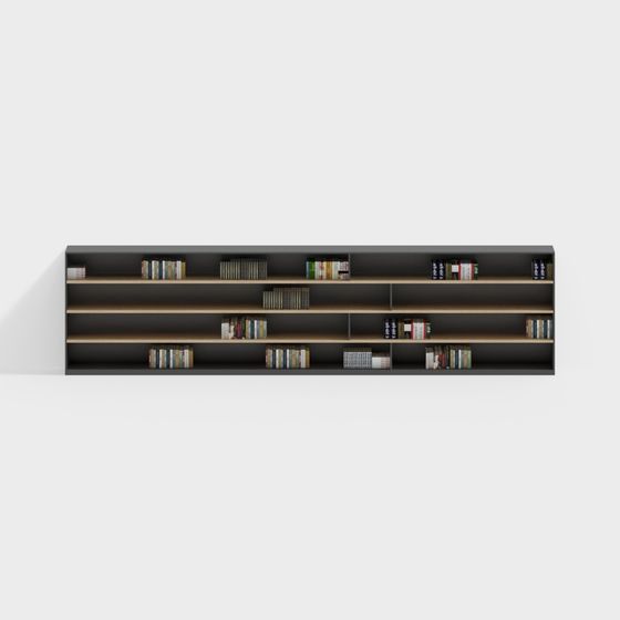 Stylish Bookshelf 3D model for Modern Interiors