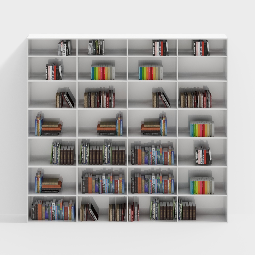 Bookstore white bookshelf