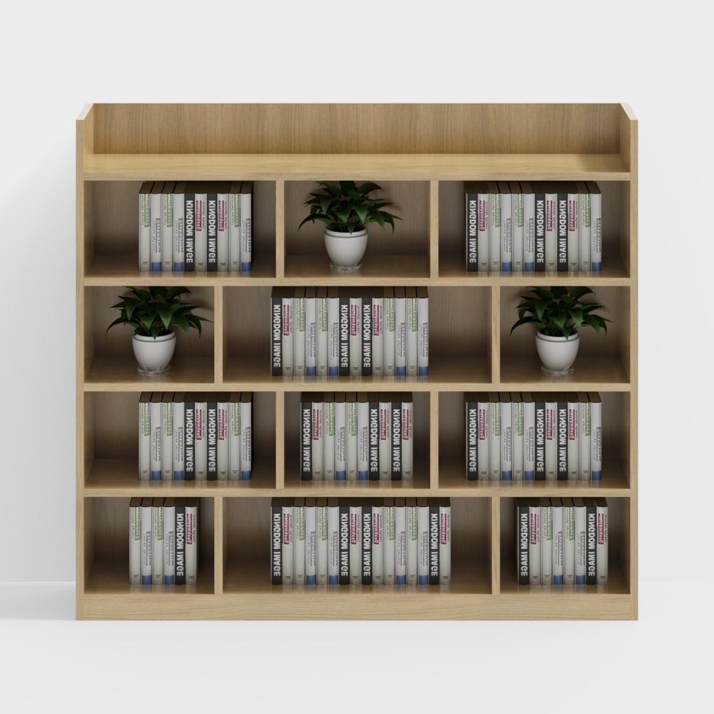 estantería de biblioteca