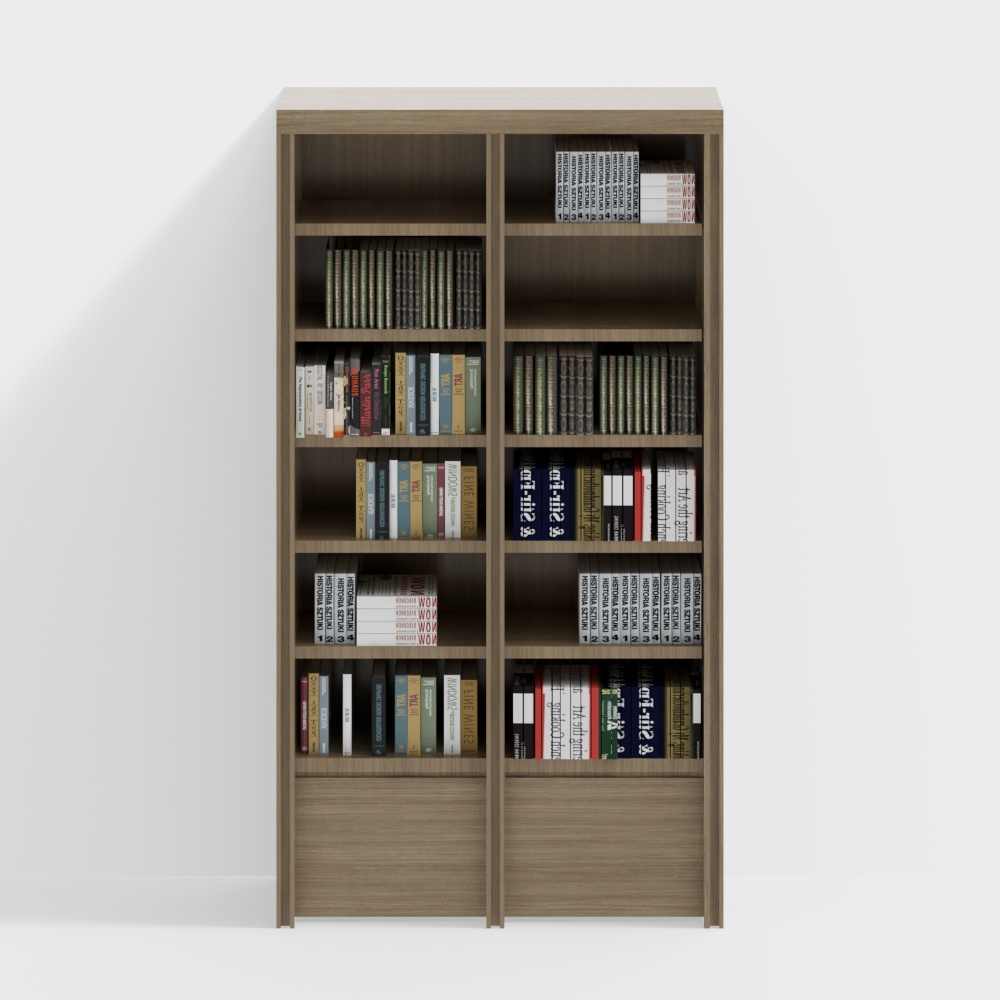 Library two-door bookshelf