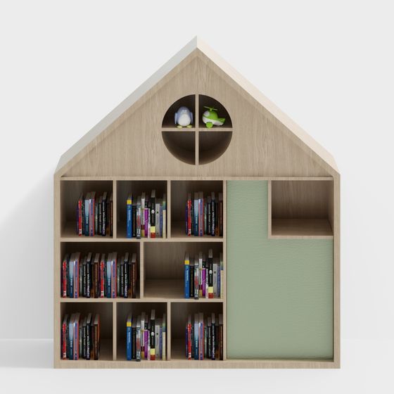 Fairy Tale House 3D Model Bookshelf