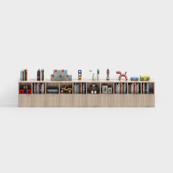 Contemporary Minimalist Bookshelf 3D model for Stylish Homes