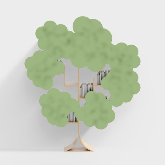 Tree-Shaped Bookshelf 3D model for Creative Projects