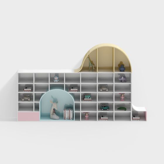 Whimsical Fairy Tale Bookshelf 3D model