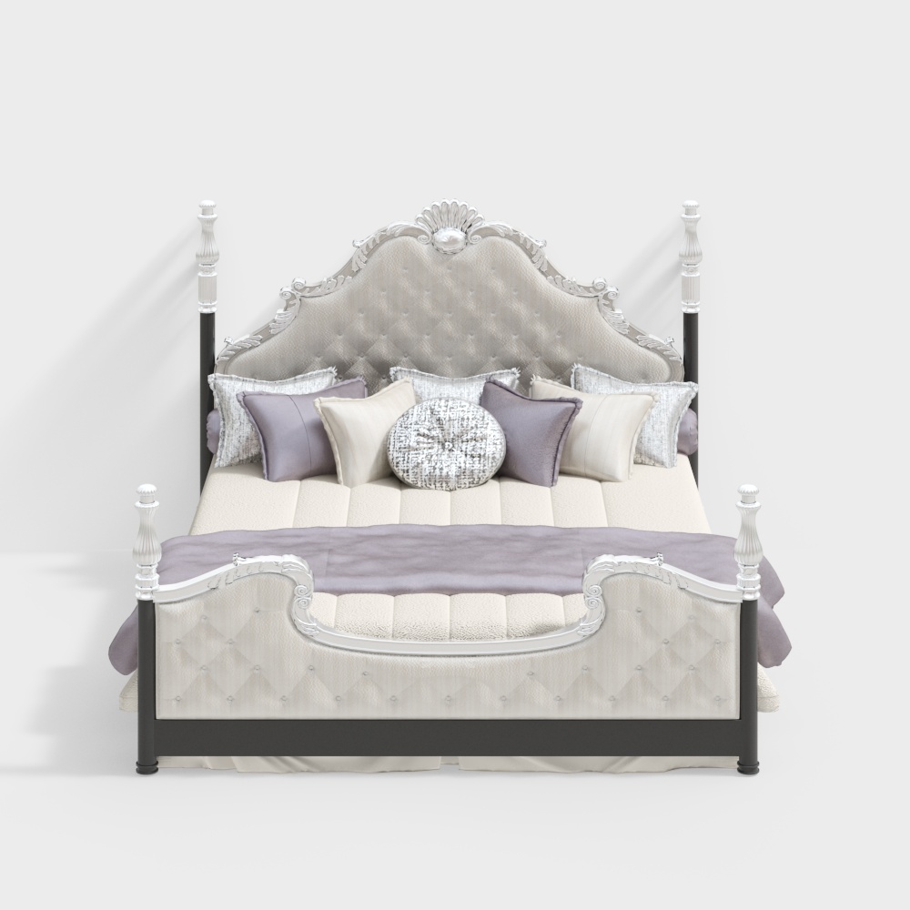 Neoclassical double bed