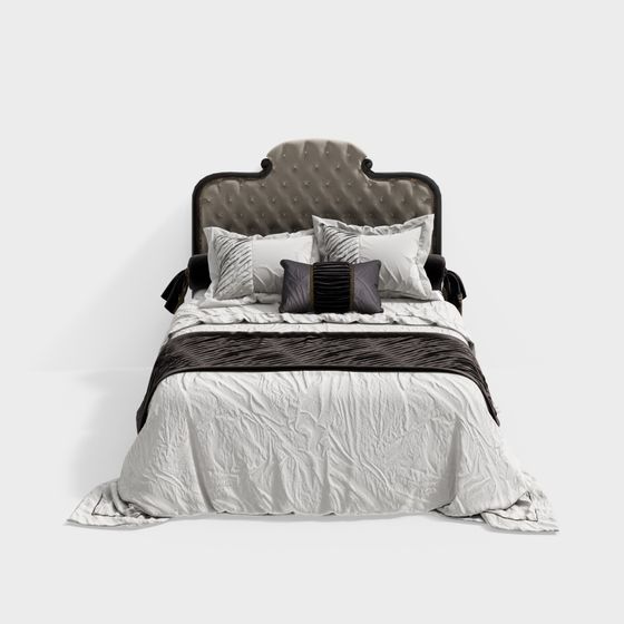 Elegant Rest Bed 3D Model for Creative Spaces