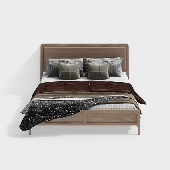 Stylish 3D Model Bed for Modern Living Spaces