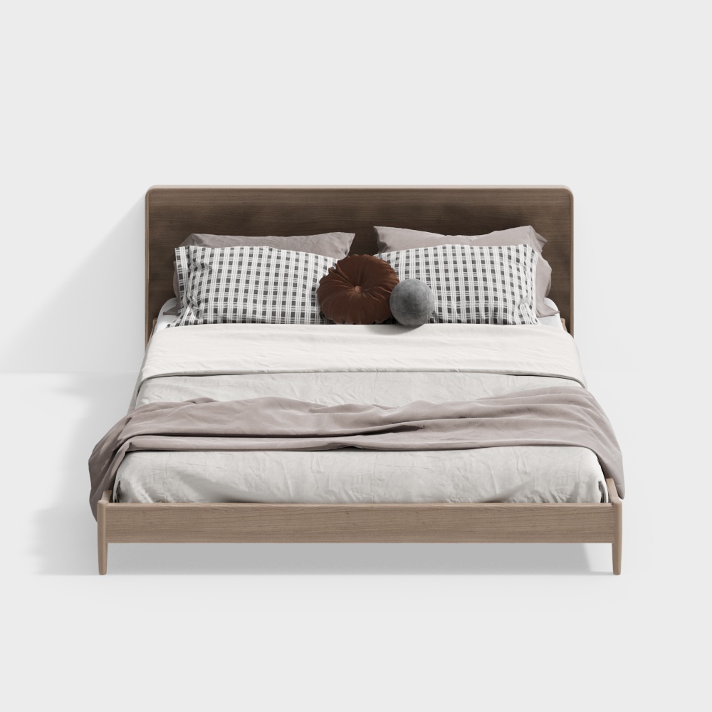 Двуспальная кровать в северном стиле