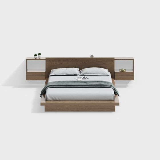Modern Minimalist Bed Frame 3D model