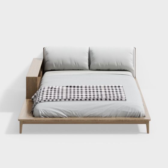 Elegant Bed Frame 3D model for Contemporary Spaces