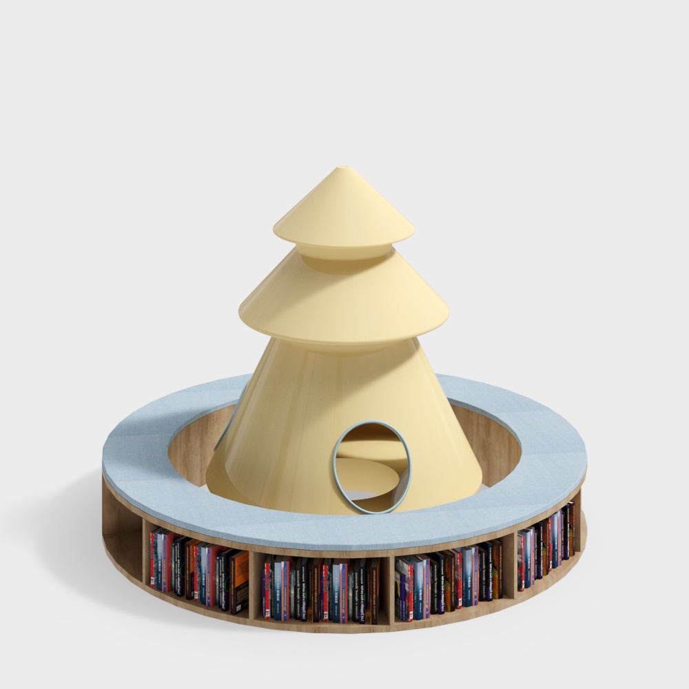 ชั้นวางหนังสือห้องสมุดในอนุบาล