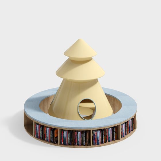 ชั้นวางหนังสือห้องสมุดในอนุบาล