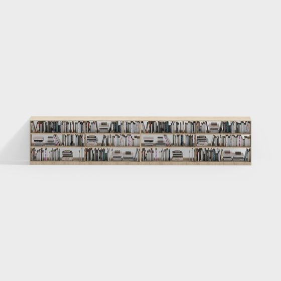 Sleek 3D Bookshelf Model for Contemporary Spaces