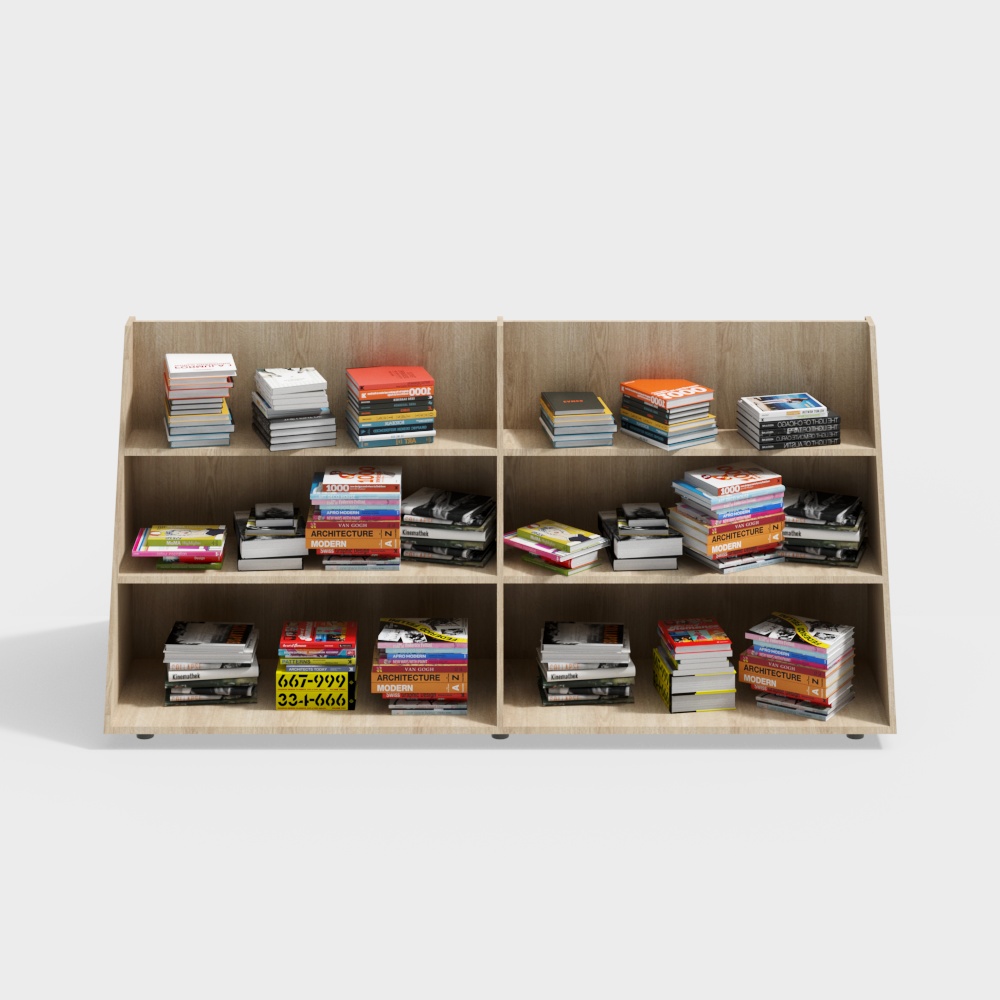 Library reading area bookshelf