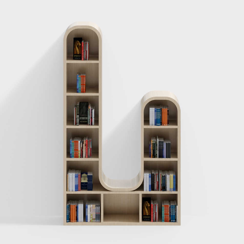 Kindergarten library special-shaped bookshelf